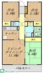 ペアシティ久喜参番館 3LDKの間取図画像