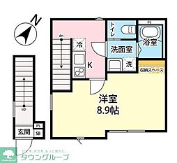 Cassolo宮原町 1Kの間取図画像