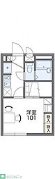 レオパレス横田レジデンス 1Kの間取図画像