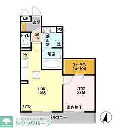 ロイヤルガーデン 1LDKの間取図画像