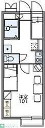 レオパレスセカンド 1Kの間取図画像