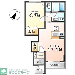 コンフォルトカーザ 1LDKの間取図画像