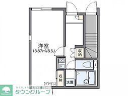 レオネクストおおなり 1Kの間取図画像