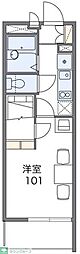 レオパレスつくば 1Kの間取図画像