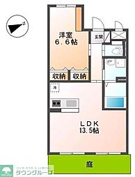 アイリス与野本町 1LDKの間取図画像