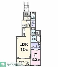 グランビアレジデンス 1LDKの間取図画像