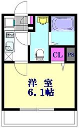 サニー日進町 1Kの間取図画像