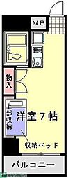 シェトワ桶川 ワンルームの間取図画像
