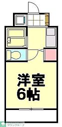 ロイヤルコート ワンルームの間取図画像