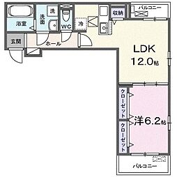 マグノーリエ 1LDKの間取図画像