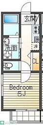 NAT上尾 1Kの間取図画像