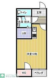 パルテノン 1Kの間取図画像