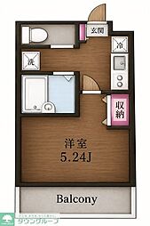 グレイス雷電 1Kの間取図画像