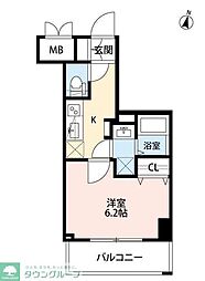 Blance'OMIYA 1Kの間取図画像
