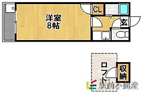 シャトレ隈III 103 ｜ 福岡県久留米市野中町113-3（賃貸アパート1R・1階・25.00㎡） その2