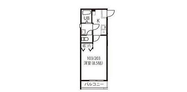 グランドアマレーII番館 203｜福岡県久留米市東櫛原町(賃貸アパート1K・2階・25.05㎡)の写真 その2