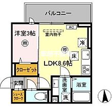 Augusta 306 ｜ 福岡県久留米市津福本町634-1（賃貸アパート1LDK・3階・30.14㎡） その2