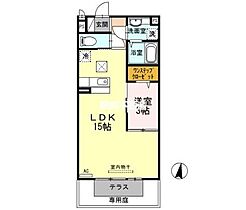 セジュール光 102 ｜ 福岡県久留米市高野2丁目11-2（賃貸アパート1LDK・1階・41.67㎡） その2