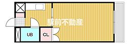ニュー端山 1Kの間取図画像