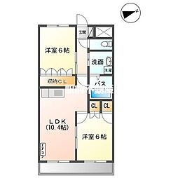 プライマリッツ 2LDKの間取図画像