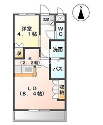 ソネット1 1LDKの間取図画像