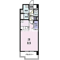 フォーウィルズコート 1Kの間取図画像