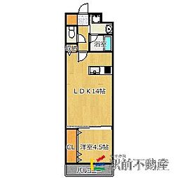 ラトナス 1LDKの間取図画像