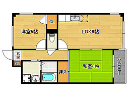 ＡＱＵＡ　ＰＡＬＡＣＥ（アクアパレス） 3階2LDKの間取り