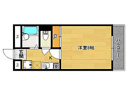 フラットKSR 1Kの間取図画像