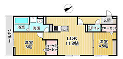 パシャYz 3階2LDKの間取り
