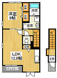 フォルトゥーナ翔1 1LDKの間取図画像