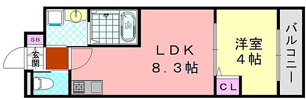 H-maison平野EASTV 101｜大阪府大阪市平野区加美東4丁目(賃貸アパート1LDK・1階・28.48㎡)の写真 その2