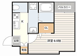 H-maison門真南II 1Kの間取図画像