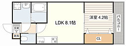 アッシュメゾン大蓮南2 1LDKの間取図画像