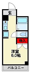 アールズプレイス二日市 5階1Kの間取り