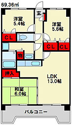 間取図画像 3LDK