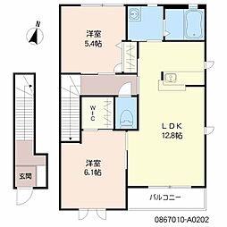 セレッソ若葉台A 2LDKの間取図画像
