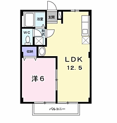 サンドリーム 1LDKの間取図画像