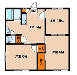ハイム光風台 3DKの間取図画像
