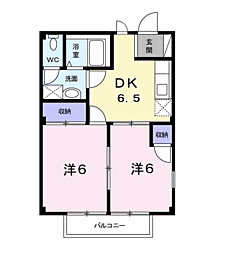 アネックス山王 2DKの間取図画像