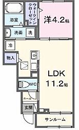 ｂｒｉｓａ　ｄｅｓｐａｃｉｏIII 1階1LDKの間取り