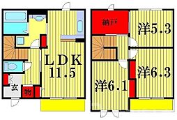 エスペランサII 2階3LDKの間取り