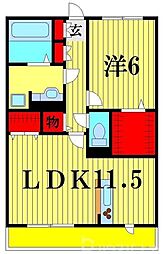 エトワールＹ.Ｍ.Ｃ 3階1LDKの間取り