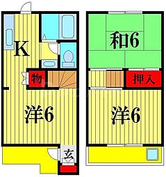メゾンドラフィーネ 2階2LDKの間取り