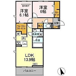 間取図画像 2SLDK