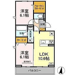 間取図画像 2LDK