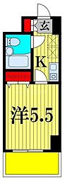 コンフォール小泉 1Kの間取図画像