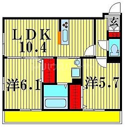 オッツ3 2LDKの間取図画像