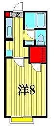 エクセルハイツ 1Kの間取図画像
