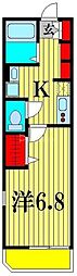 エクセラン馬橋West 1Kの間取図画像